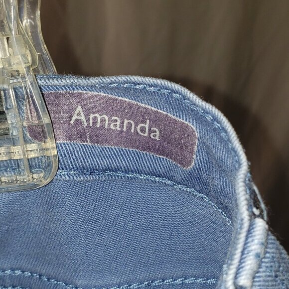 Gloria Vanderbilt Amanda Women's Plus Size Straight Leg Blue Denim Pants - 12 - Picture 3 of 4